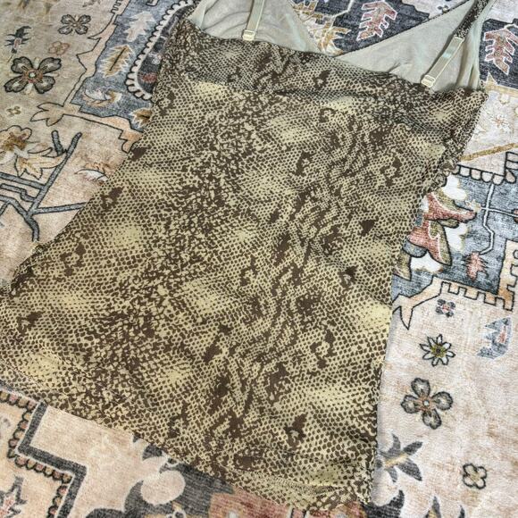 Vintage Express Tank Tops Y2k Snake Print Date Night Ruched Lot of Two Tanks XS - Picture 16 of 16